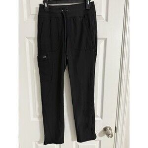 Barco One Cargo Scrub Pants Womens XXSP Black Pocket Jogger Mid-Rise Stretch